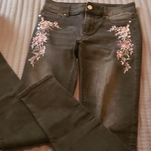 White House Black Market jeans with floral